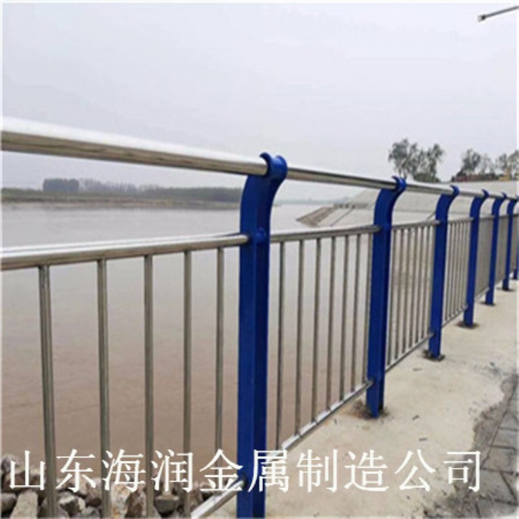 不锈钢复合管护栏立柱-江苏桥梁304不锈钢护栏-河道桥梁护栏款式新颖