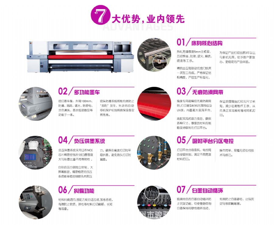 3.2米UV卷材机广告灯箱布皮革软膜 UV壁画喷绘