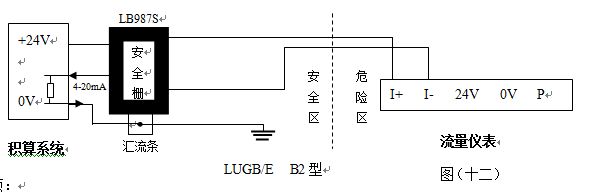 丁烷流量计防爆仪表接线图