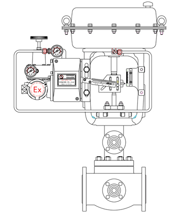 进口气动夹套保温型调节阀结构图.jpg