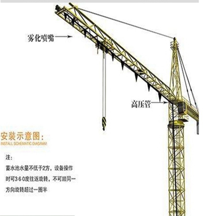 建筑工地塔吊塔吊喷淋 河南濮阳 厂家塔吊喷淋设备